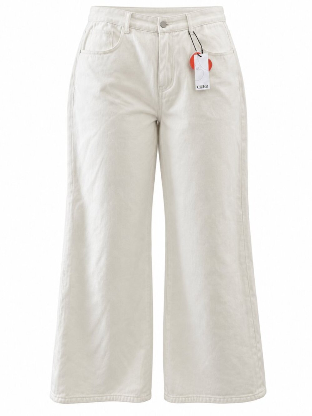 NWT Cider Ivory High Rise Wide Leg Jeans Plus Size 1XL